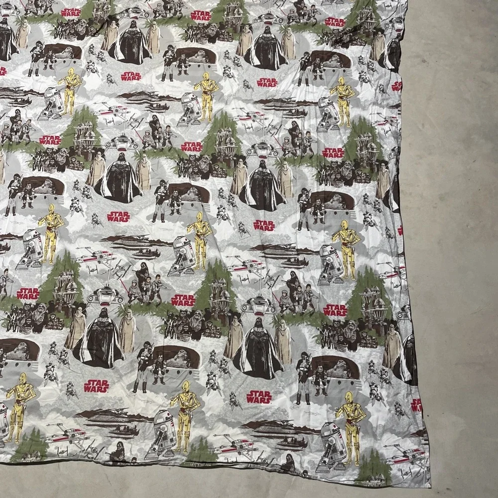 Pottery Barn Kids Star Wars Droid Organic Cotton Flat Sheet 88